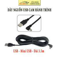 Dây cáp nguồn USB cho camera hành trình - Đủ loại đầu Mini - type C - Micro dài 3.5m