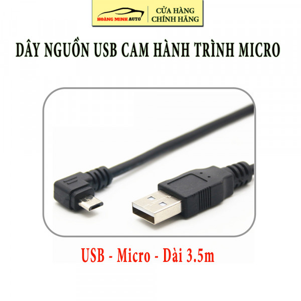 Dây cáp nguồn USB cho camera hành trình - Đầu Micro USB dài 3.5m 