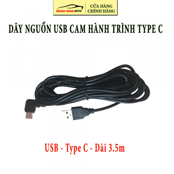 Dây cáp nguồn USB cho camera hành trình - Đầu Type C USB dài 3.5m 