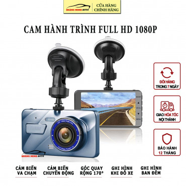 Camera Hành Trình ô tô Full HD 1080p góc quay 170 độ, cam hành trình hỗ trợ cảm biến va chạm, cảm biến chuyển động, night vision 