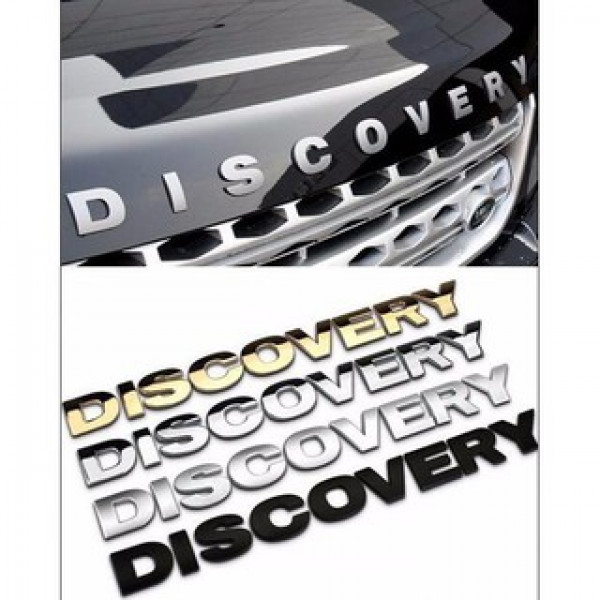 Tem chữ Discovery dán xe, đề can discovery 3D nổi dán xe ô tô- màu vàng