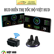 Hud hiển thị tốc độ xe ô tô và cảnh báo Việt HUD - Kết nối không dây