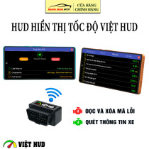 Hud hiển thị tốc độ xe ô tô và cảnh báo Việt HUD - Kết nối không dây